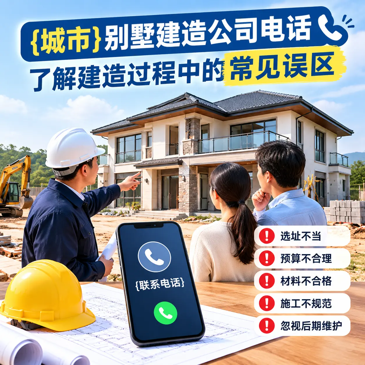 麻江别墅建造公司电话,了解建造过程中的常见误区