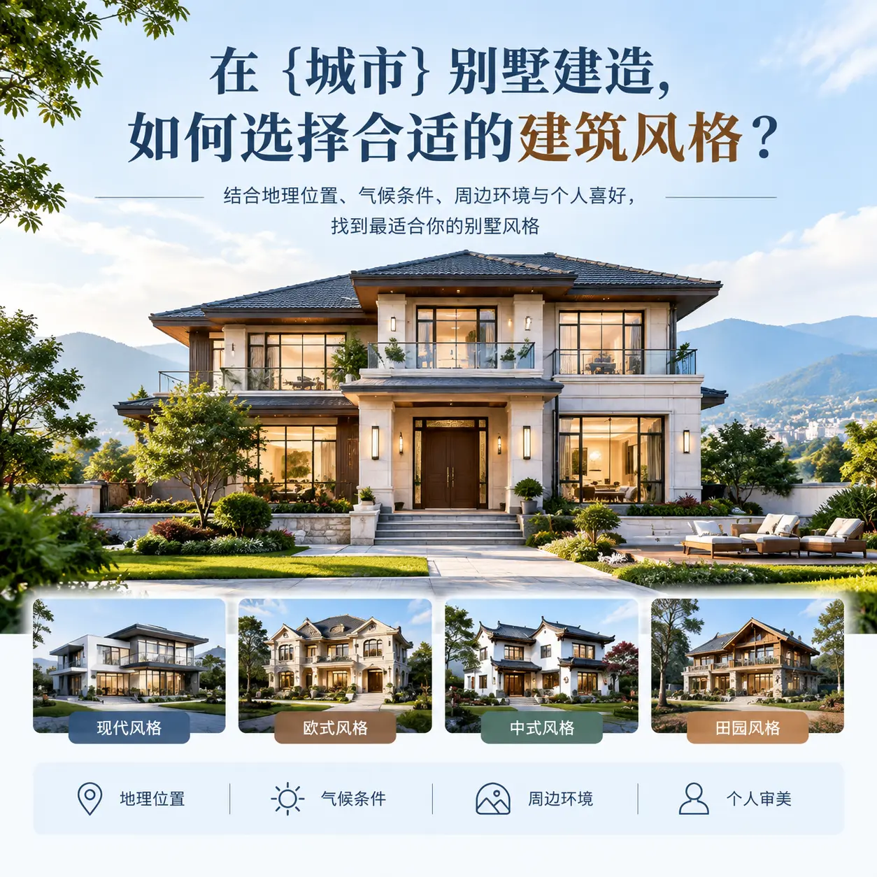 在 麻江 别墅建造,如何选择合适的建筑风格?